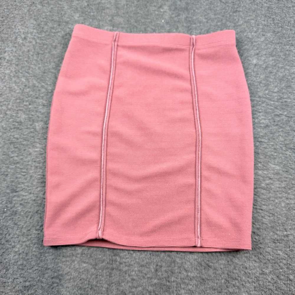 Bozzolo Mini Skirt‎ Women's Small Pink Ribbed Knit Bodycon RS68844
